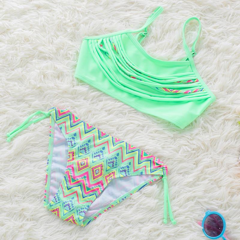 Roupa De Banho Infantil Menina - Biquíni Verão Com Babados