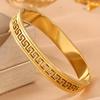 Popular titanium steel bracelet with pattern that doesn't fade, women's light luxury simple hollowed-out Great Wall pattern stainless steel bracelet