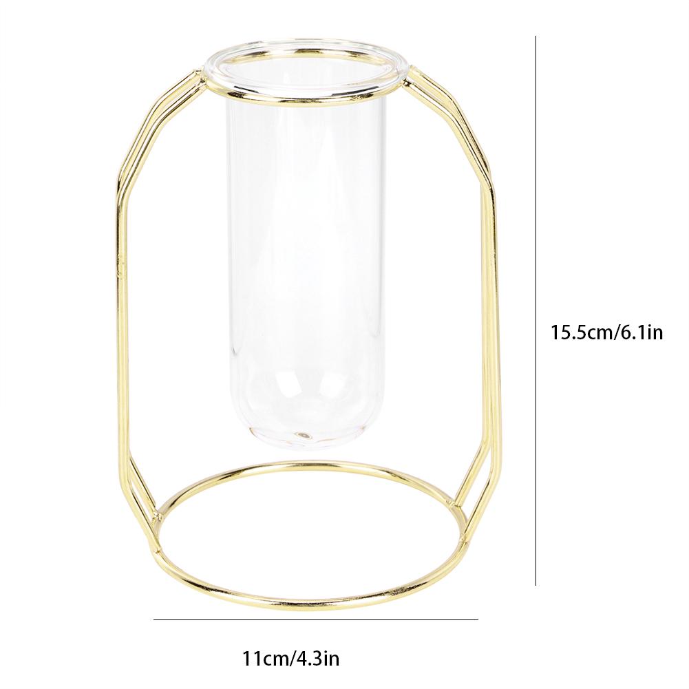 Transparent Hydroponic Plant Vases Flower Pot Tabletop Home DecorationsGold