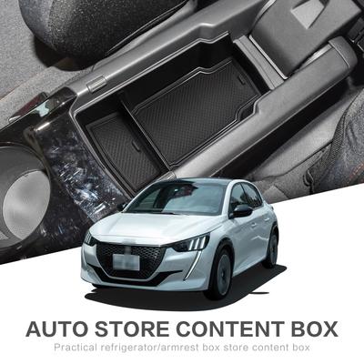 Dla Peugeot 208 2019-2024 GT e208 Pudełko Podłokietnika Organizer do Przechowywania Akcesoria Tacka Konsoli Centralnej