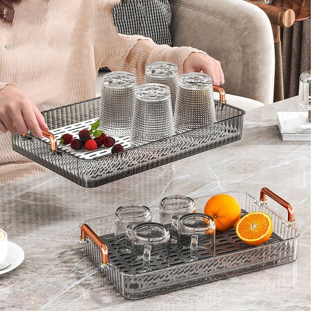 Large Capacity Water Drainage Tray With Handles Rectangular Plastic Tray Kitchen Use 1#