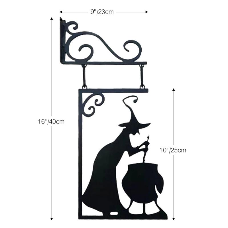 

Підвісна прикраса на передніх дверях Котел чорної відьми Дизайн силуету Вивіска у дворі Хелловін Декор для дітей Домашній декор Вечірка на галявині