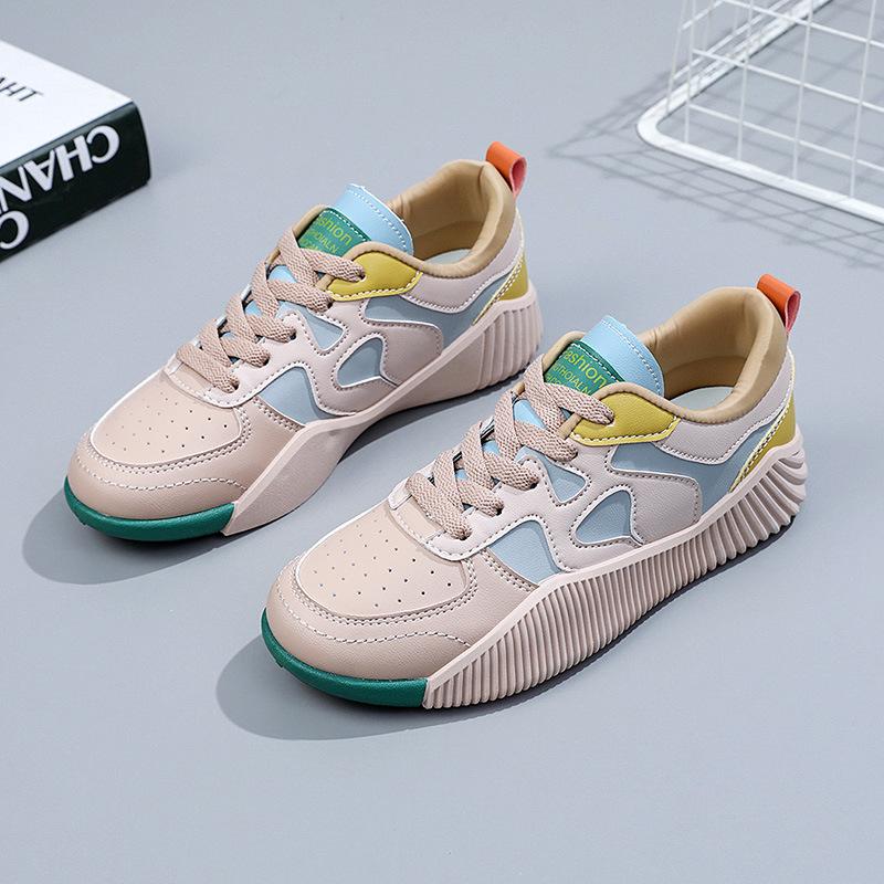 

[Customized] CB6601 new little white shoes women s 2025 spring and summer thick sole height increase casual women s shoes wear resistance breathabilit 35