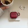 Nische rotes Karomuster halbtransparent AirPods 4. Generation Ohrhörerhülle das neue Modell ist geeignet für Apple 2. Generation AirPods 3. Generation Schutz