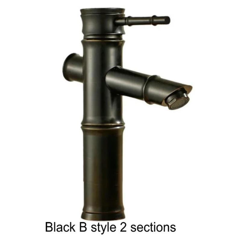 Antique Brass Bronze Black Finish Bathroom Basin Hot&Cold Mixer Tap High Quality Waterfall Faucet