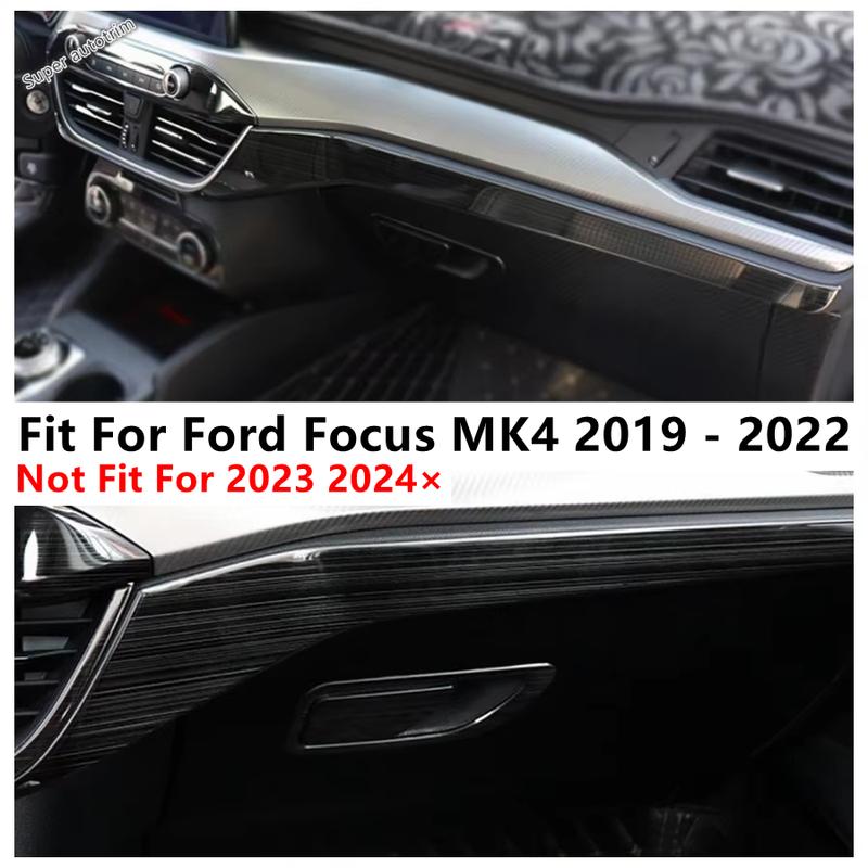 Central Control Dashboard Panel Strip Decoration Cover Trim For Ford Focus MK4 - Stainless Steel Interior Accessories