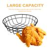 2Pcs Iron French Fries Storage Basket Hollow Design for Snacks Fruit Dessert Bread Chips Serving Home Hotel Party Decorative