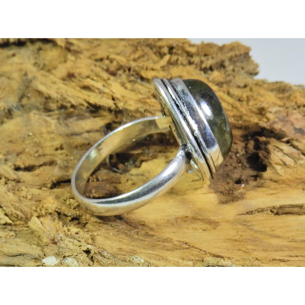 Natural Blue Labradorite Gemstone 925 Solid Sterling Silver Ring Size US-8.5 PG-129