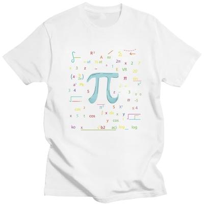 Camiseta Divertida Casual Amante de las Matemáticas Álgebra Ropa Trendy Hombre Pi Círculo Número Fórmulas Camiseta Mangas Cortas Friki Nerd