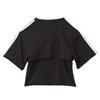 adidas Originals Damen Cutout Cali T-Shirt Zweiteilig Kurzarm Oberteil Schwarz Weiß Damen JD0042