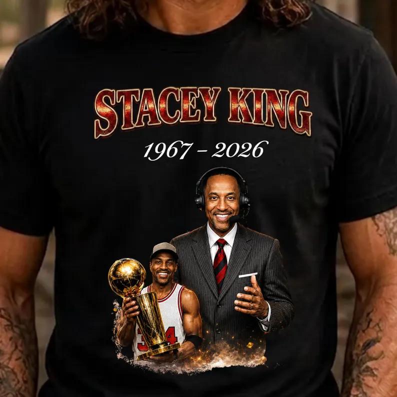 Stacey King Retro Bootleg Shirt Chicago Sports Legend Graphic Tee S