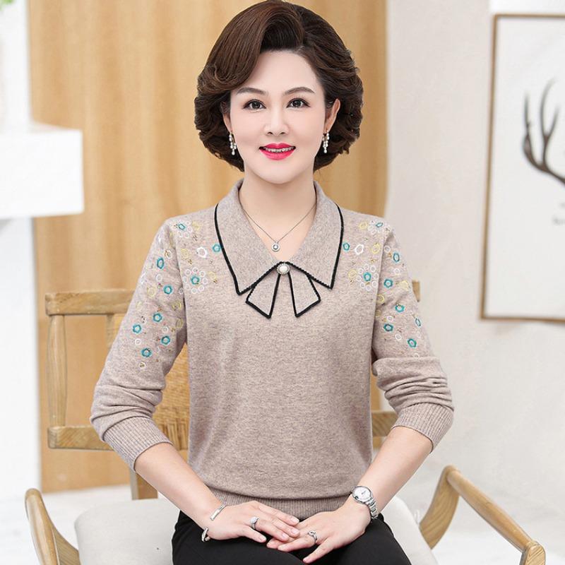 Middle-aged mother spring clothes small bottom top the elderly grandmother women's clothes spring and autumn clothes