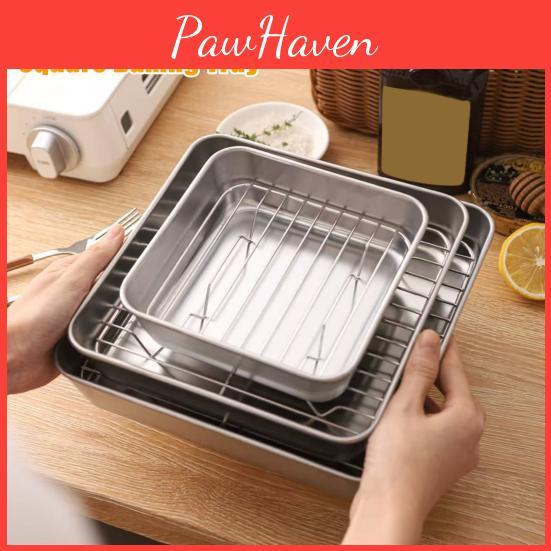 Air Rack Stainless Fryer Steel Grilling Rack Antirust Reusable Baking Trays For Airfryer Oven Home Kitchen Gadgets