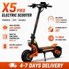 Elektrická kolobežka X5 Pro 6000W s dvoma motormi, dostupná na sklade v Číne, 60V 40Ah veľká batéria, kolobežka so sedadlom, 11-palcové pneumatiky