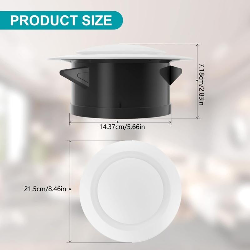 Round Air Vent Cover Outlet Exhaust Vent Ducting Ventilation Grilles Air Vent Extract Valves for Home Kitchen Bathroom