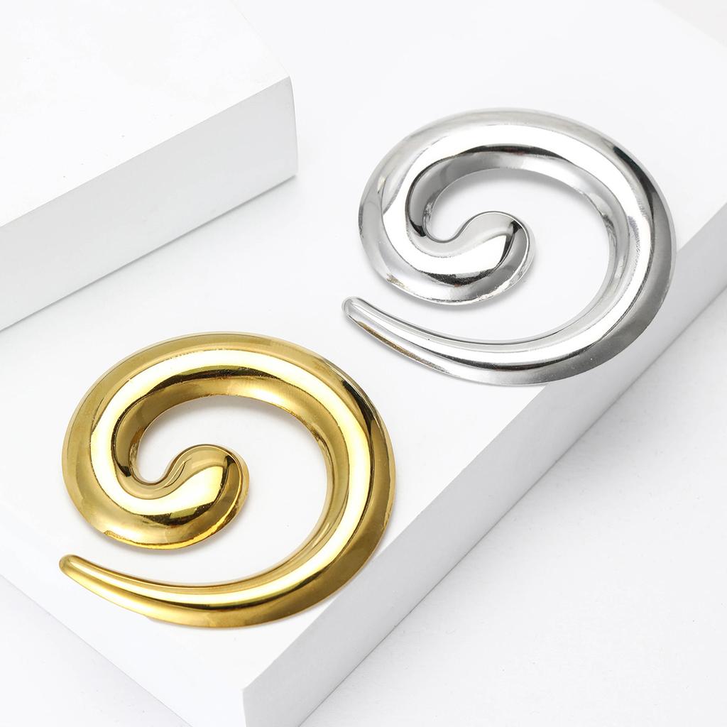 Stylish Stainless Steel Thread Brooches for Women Abstract Geometric Pins Event Party New Gifts Decoration Clothes Accessories