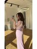 Luxury Spring 2025 Long Sleeve Silky Flowing Slim Fit Dress for Women