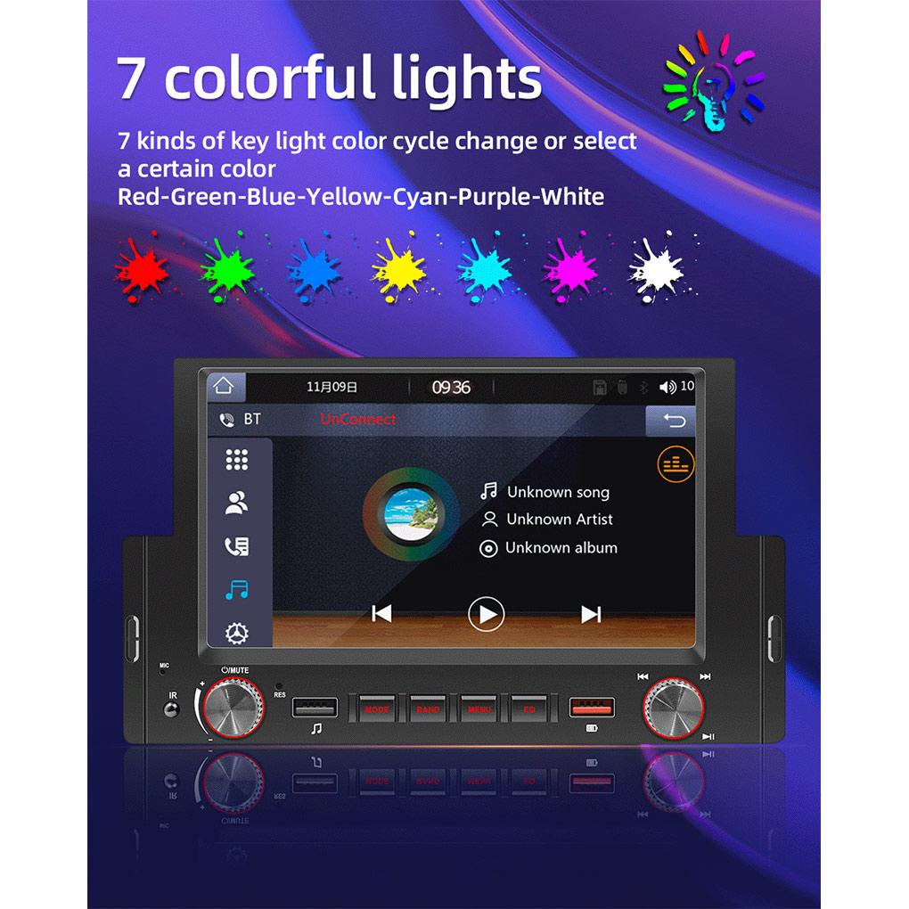 6.2 Inch 1 Din MP5 Player Vehicle Large Screen Music Players Radio Android Carplay Automotive Multimedia Device Universal