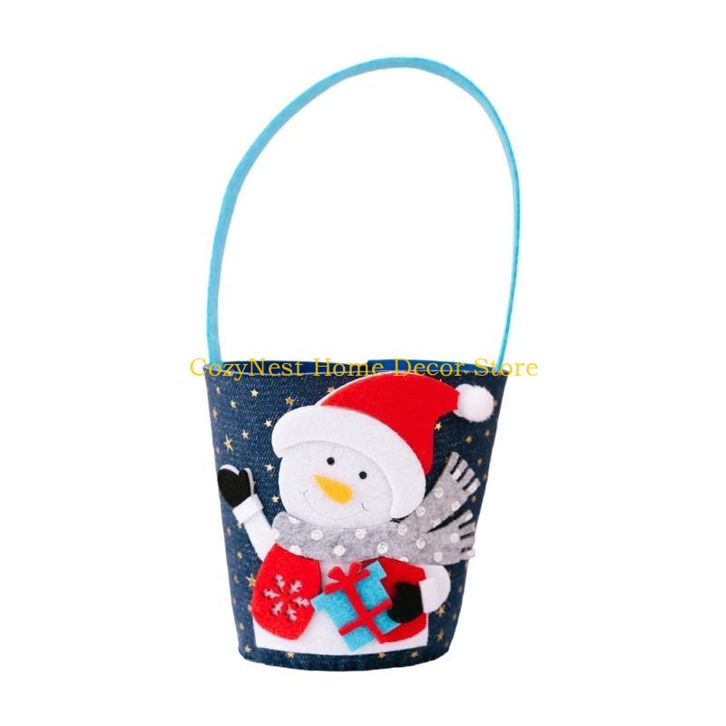 

92MF Christmas Decoration Denims Carry Bag Personalised Holiday Party Essential