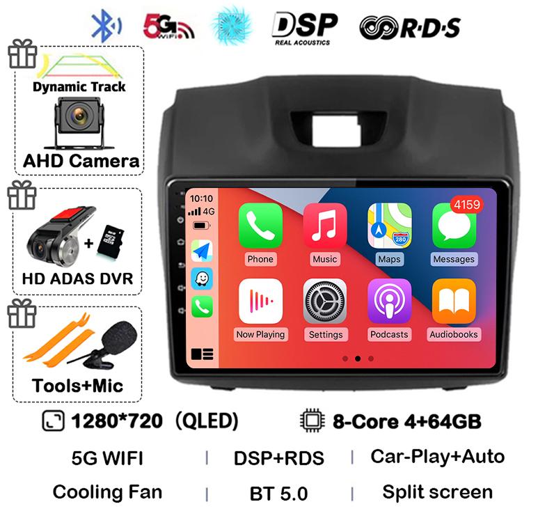 Android 14 Carplay Auto Car Radio For Chevrolet Holden S10 TRAILBLAZER COLORADO ISUZU DMAX GPS Multimedia Stereo Video Player 4G