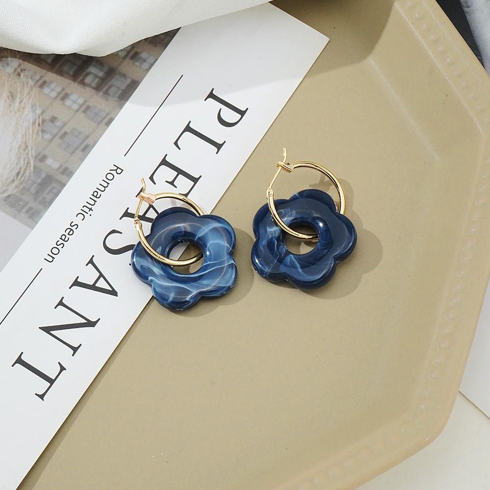 

Модные акриловые милые и милые серьги с цветами, модные простые женские ювелирные аксессуары