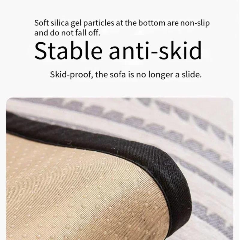 Luxuriöser Chenille-Sofabezug für Wohnzimmer Zuhause Rutschfestes Sofakissen Handtuch Rutschfester L-Form Universal Couch-Überwurf