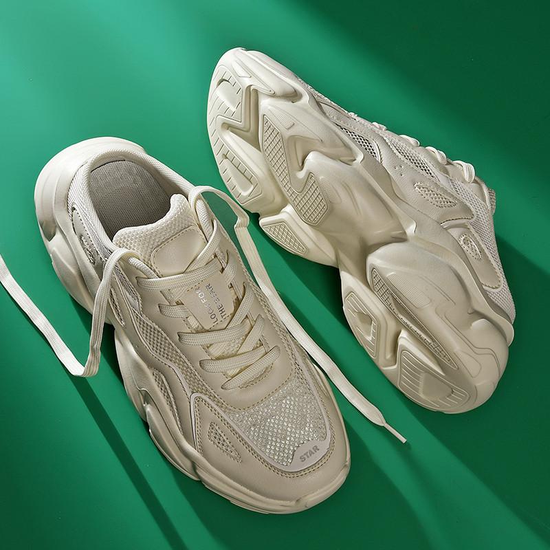 Brand Design Chunky Sneakers Men Summer Large-mesh Sports Shoes Women Simple Shoes Students Outdoor Walking Shoes Lady Footwear