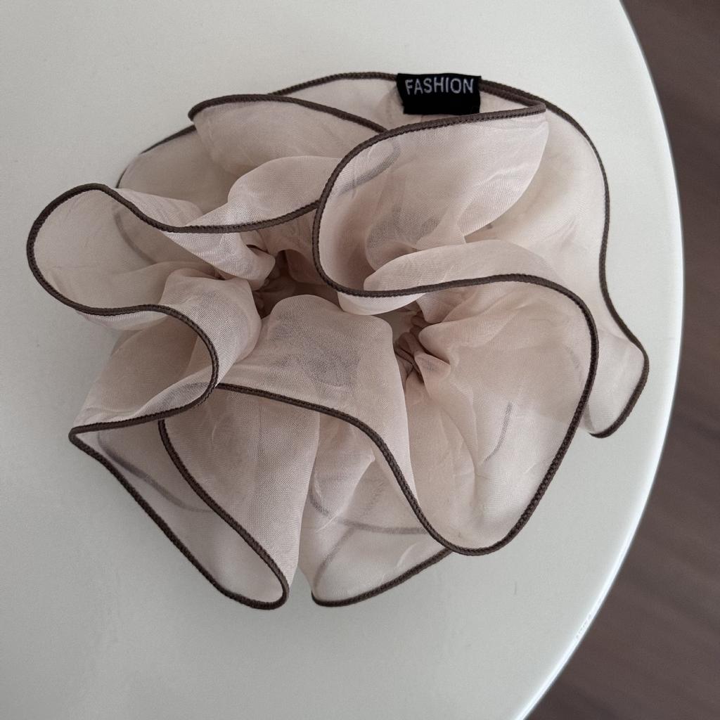 High-end and Niche Organza Large Intestine Hair Band, Sweet Skirt Hem, Bun Hair Tie, Hair Tie