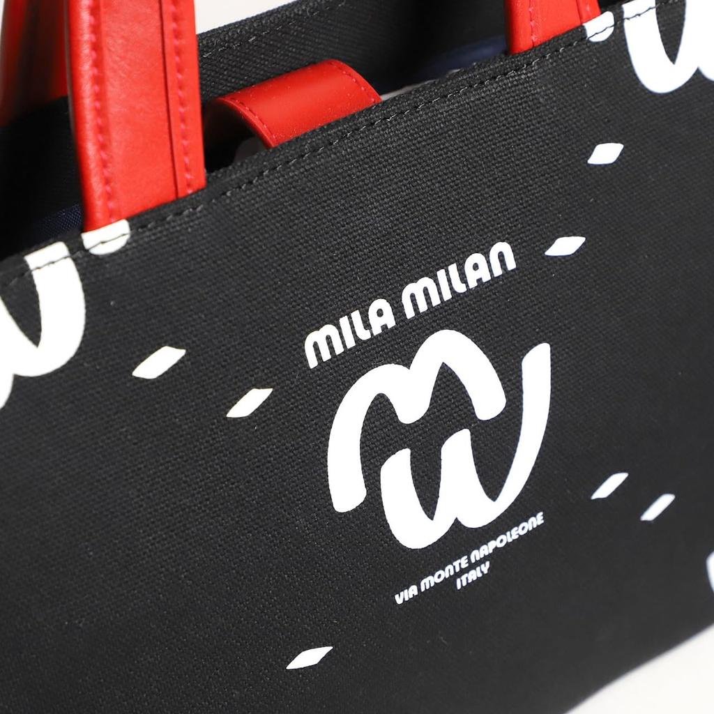 Miramilan Mimi Mini Tote BagShoulder Bag, 2-Way, Compact, Water-Repellent Canvas, Women's, No. 259115 (Black)
