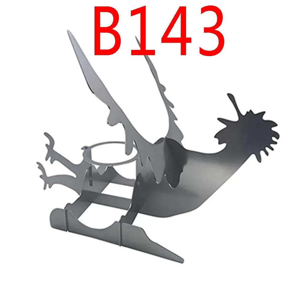 2025 new American Motorcycle BBQ Steel Rack with Beer Can Holder for Juicy and Funny Chicken Grilling Roast Barbecue Accessories to