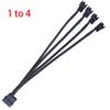 PWM Splitter 1/2/3pin 4pin Adapter Cable CPU Fan Splitter PC Extension Power Cable 1 To 1/2/3/4 Ways Cord