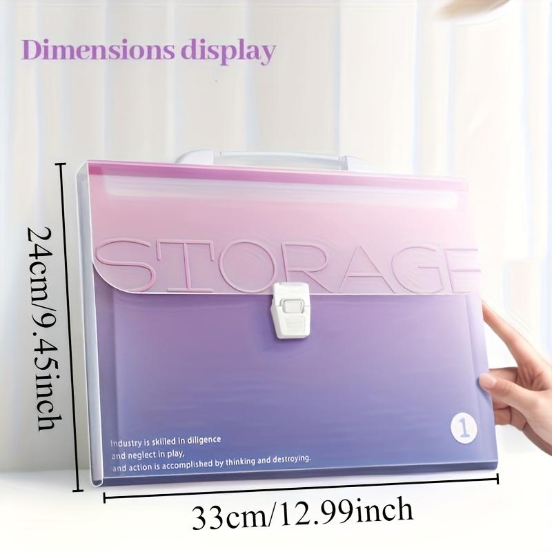 An A4 expansion file organizer, 13-pocket accordion folder with large capacity and Suitable for student and office document storage