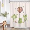 Funny Animal Print Shower Curtain Cute Cartoon Animal Bath Curtain For Bathroom Bathtub Bathing Cover Shower Curtains Home Decor