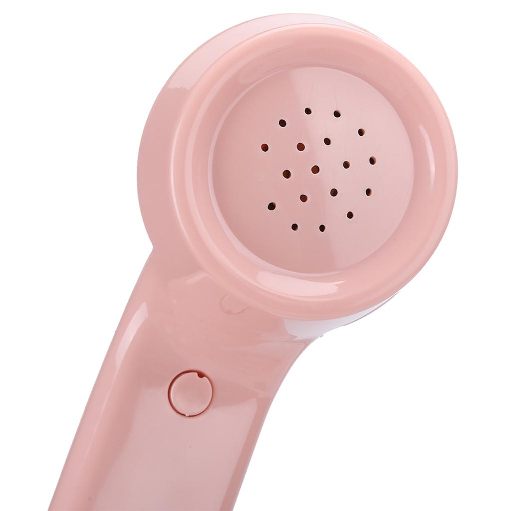 Landline Desk Telephone Vintage Telephone High Definition Call Quality Wired Telephone for Home Pink