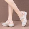 Wedge Heel Single Shoes Hole Shoes Women's Soft-soled Travel Sandals Summer New Bag Head Slippers Thick-soled Women