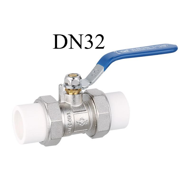 Home Double Loose PPR Ball Valve 20 25 32 Pipe Brass Tap Water Pipe Fittings Hot Melt Pipe Switch Loose Valve 1/2" 3/4" 1"