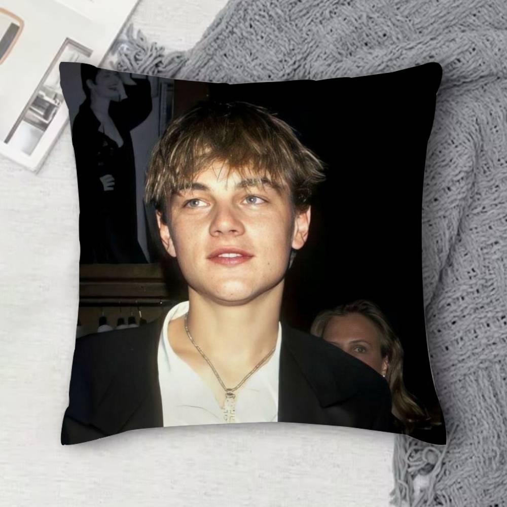 LLeonardo DiCaprio Doublesided Printed Square Decorative Cushion Cover for Sofa Living Room Home Decor