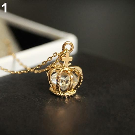 

Елегантна жіноча корона, блискуче намисто з кубічним цирконієм, кулон, ключиця золотий