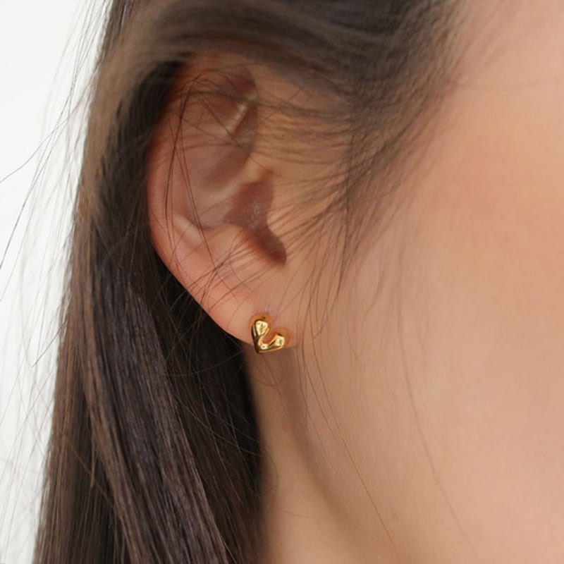 Modernlike 14k goldgefüllte Silber Kirschherz-Ohrringe