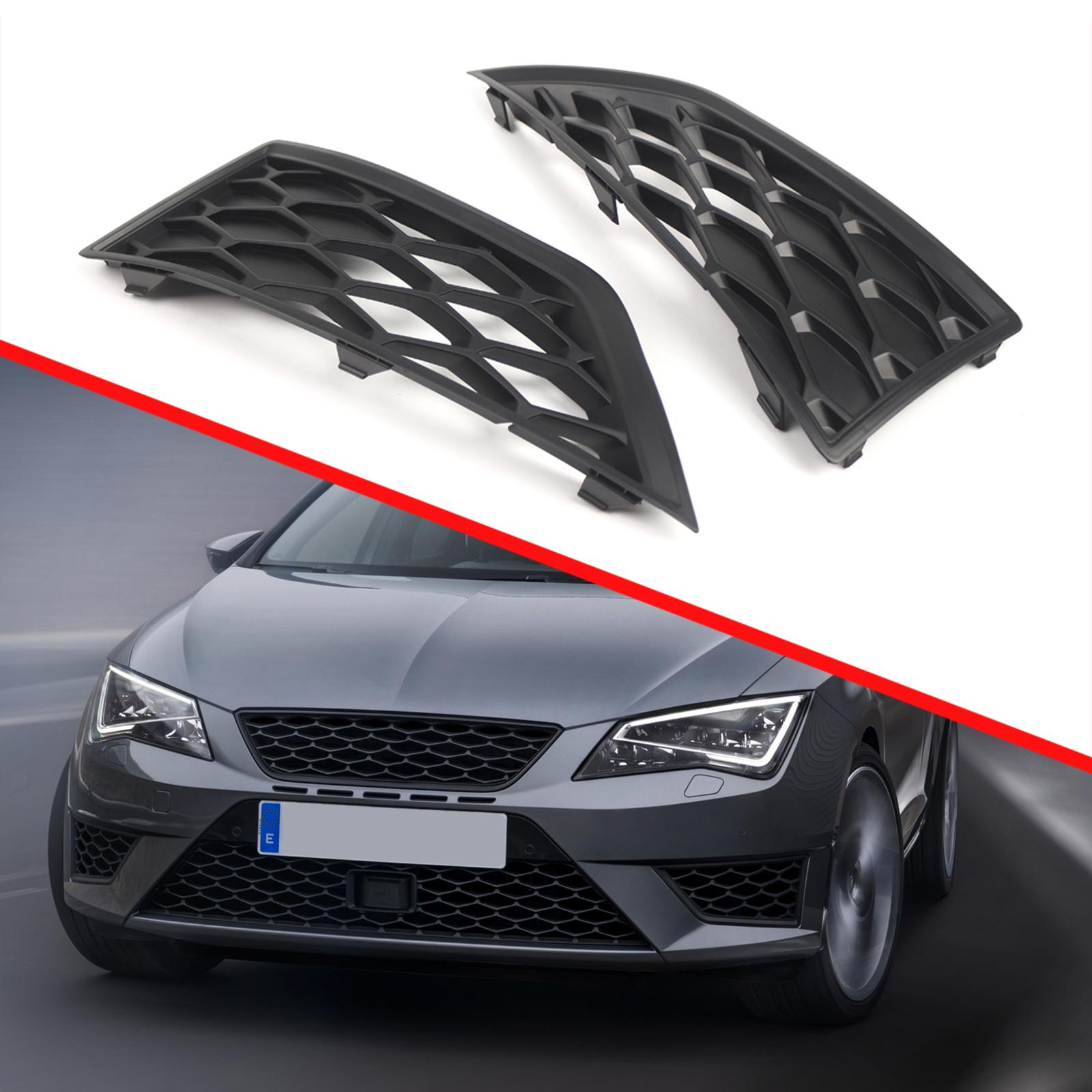 1 Pair Side Front Bumper Lower Bezel Grille Front Bumper Fog Light Cover Fog Light Frame for SEAT Leon Pre-Facelift 2012-2017 China Mainland