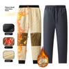 Zimowe spodnie z podszewką z wełny jagnięcej z ochronnym pokrowcem grafenowym Męskie luźne spodnie outdoorowe z polarową podszewką Pogrubione termiczne długie spodnie Męskie duży rozmiar