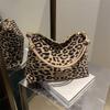 Stylish Leopard Print Large Capacity Tote Bag For Trendy Fashionable Commuting