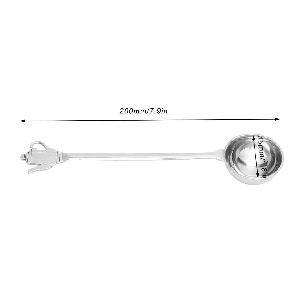 Stainless Steel Coffee Scoop Long Handle Silver Long Handle Coffee Scoop High Polish Coffee Measuring Spoon Coffee Making