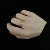 Sleek Stainless Steel Titanium Ring for Women - Non-Fading, High-End French Design