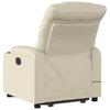 Massage Recliner with Rising Function Cream Faux Leather