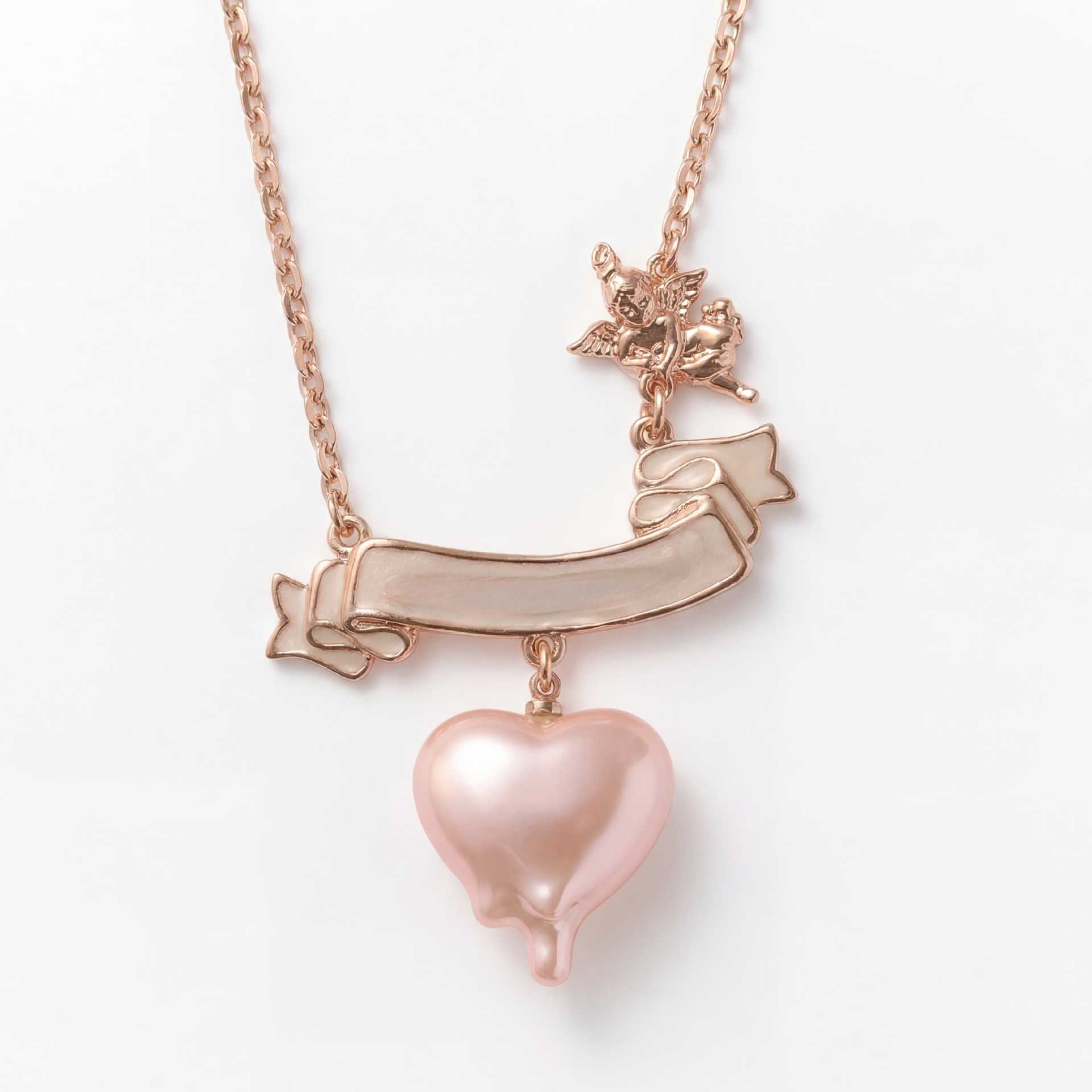 

Melted Love Pendant Necklace Personality Star Ribbon Ribbon Design Jewelry Sweet Cool Wind