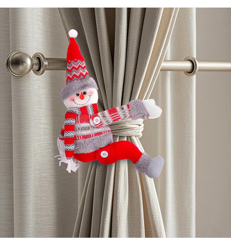 Christmas Cartoon Doll Curtain Tie-Back for Home Decoration and Gift