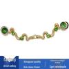 Green Gemstone Snake Flower Metal Shoe Buckle Accessories