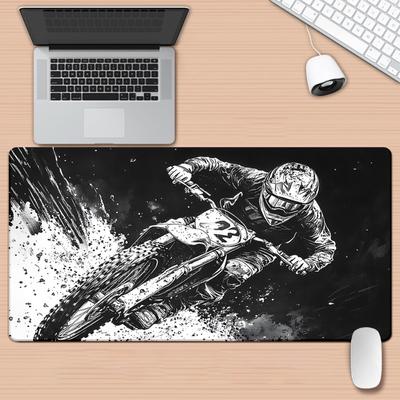 Pc Various Sizes Motocross Dirt Racing Desk Mat NonSlip Gaming Office Mouse Pad Featuring a Motorcycle Rider Design