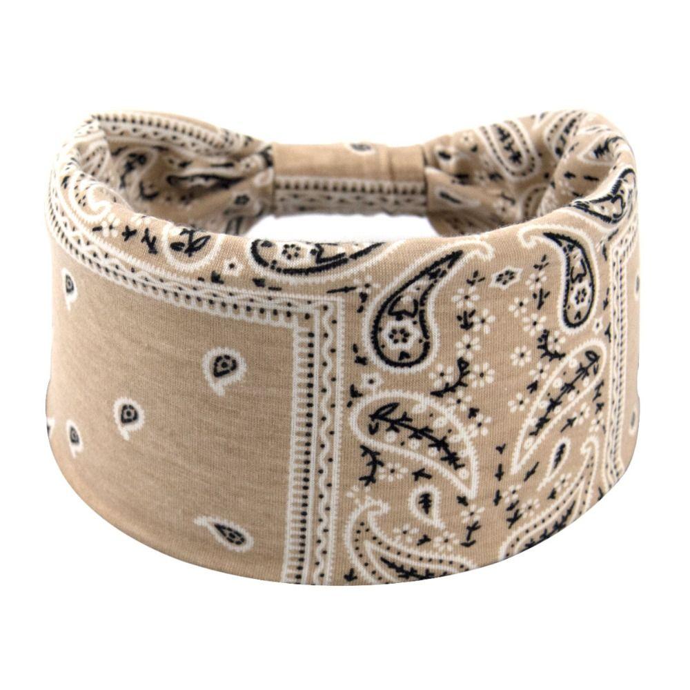 Bohemian Wide Cotton Stretch Headbands Elastic Women Headwrap New Striped Fabric Headband